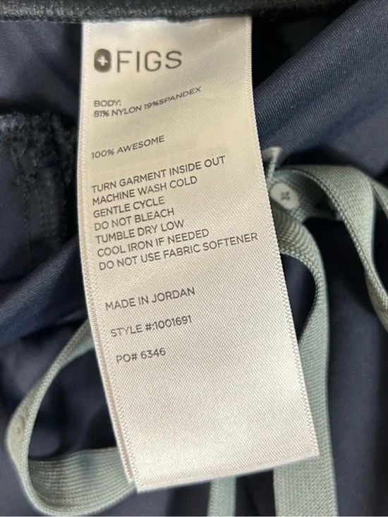 Figs FORMx Wide Leg high waisted Salina navy blue scrub pants size small petite - Picture 7 of 8